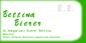 bettina bierer business card